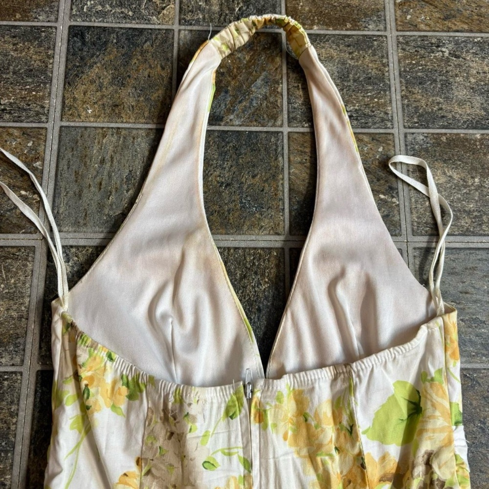 Ruby Rox Yellow Floral Backless Dress - Picture 4 of 6